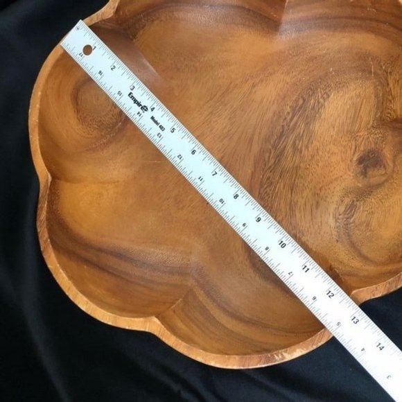 Large Monkey Pod Salad Bowl VTG MCM - Picture 8 of 9